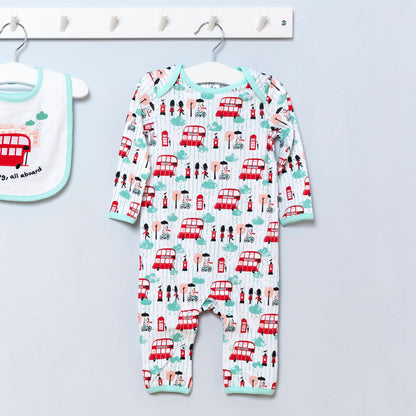 Little Red Bus Baby Romper