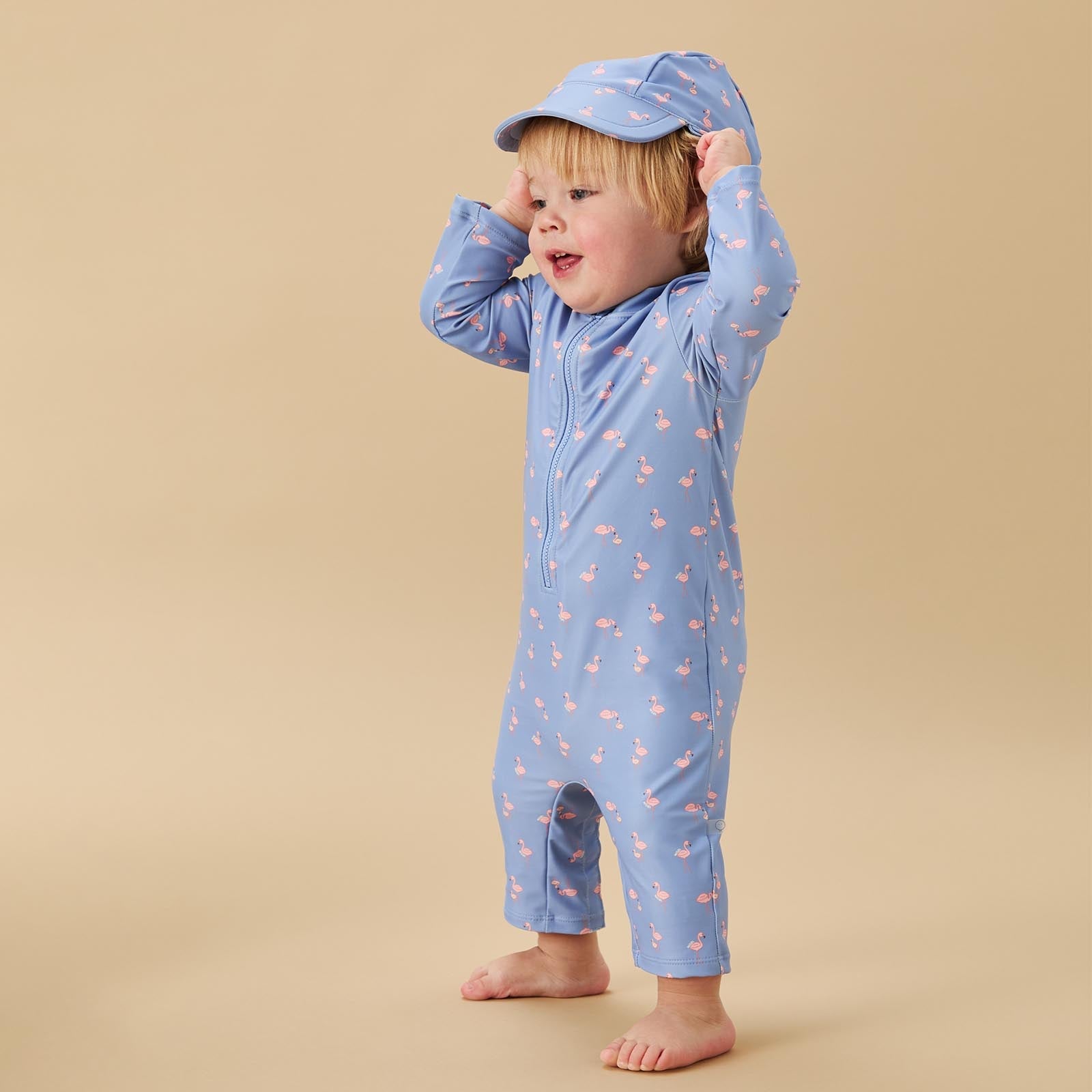 Flamingo Sunsafe Swimsuit & Hat