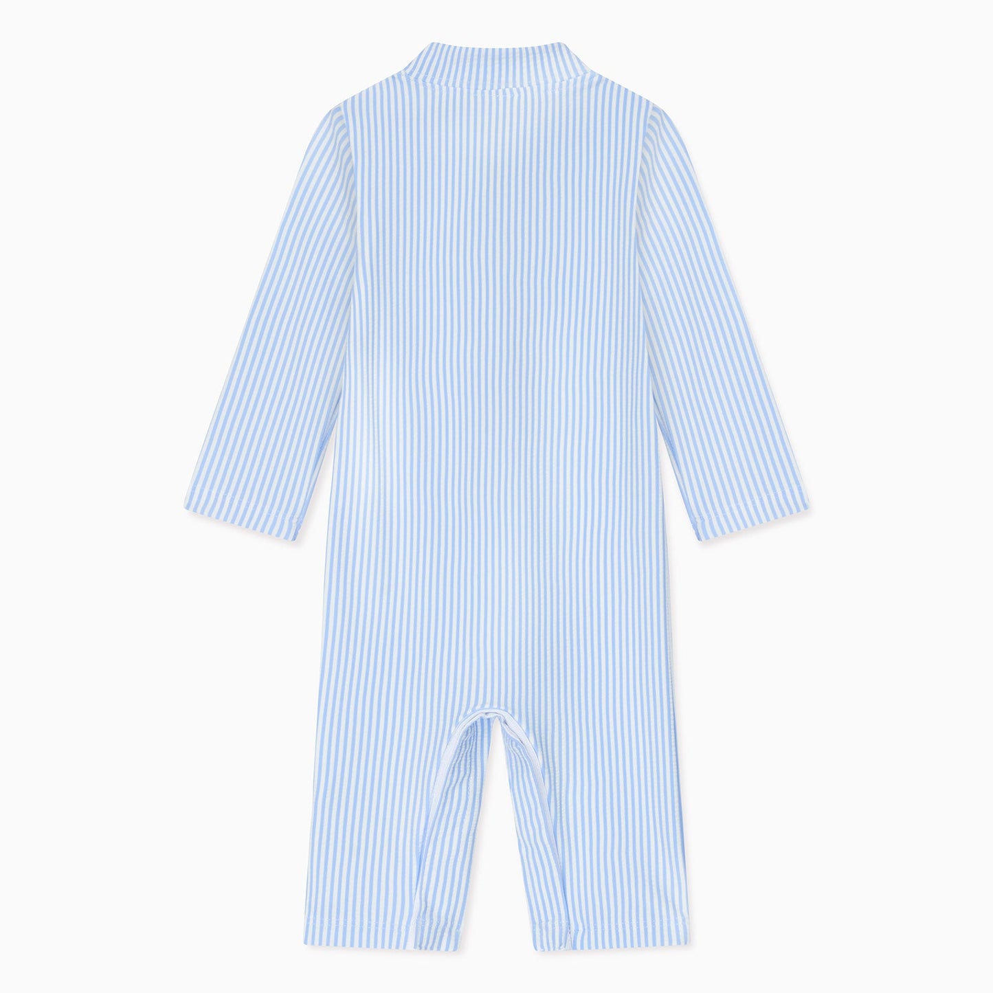 Cloud Stripe Seersucker Sunsafe Swimsuit
