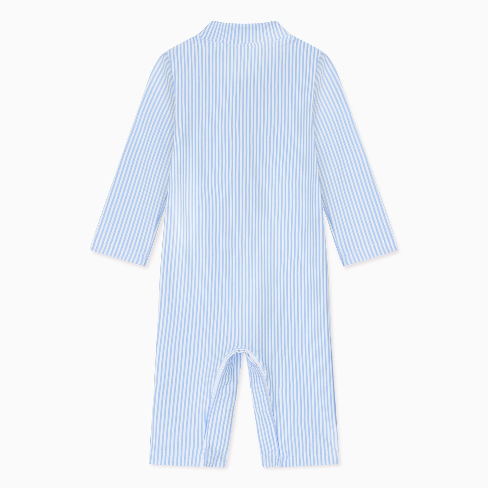 Cloud Stripe Seersucker Sunsafe Swimsuit