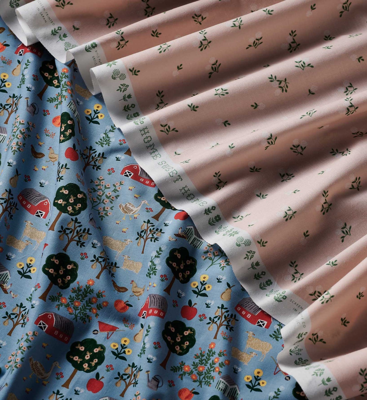 Ditsy Hydrangea Cotton Fabric - Pink