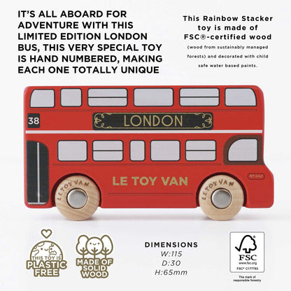Le Toy Van London Bus Wooden Toy - Numbered Limited Edition