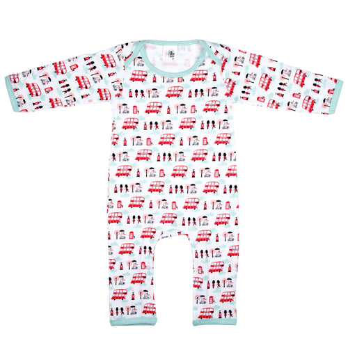 Little Red Bus Baby Romper