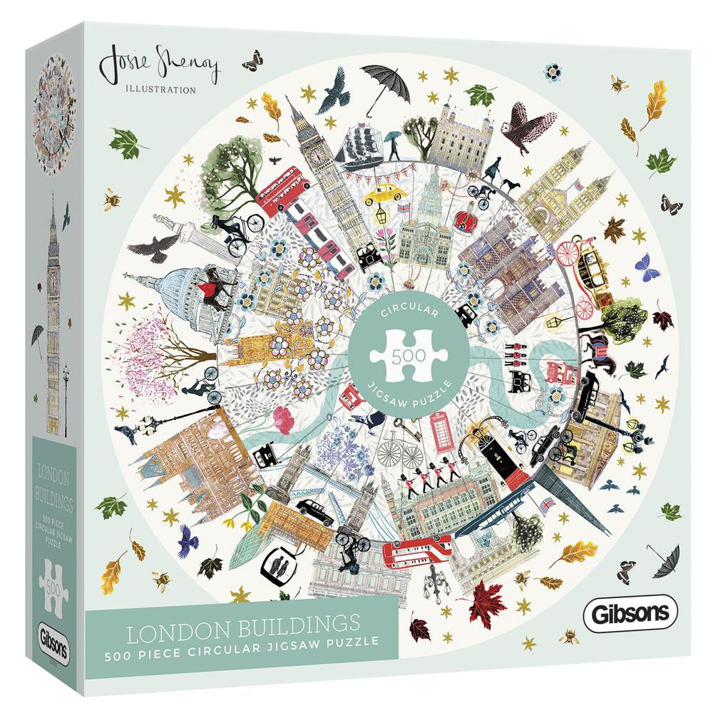 Gibsons Josie Shenoy London Buildings 500pc Circular Puzzle