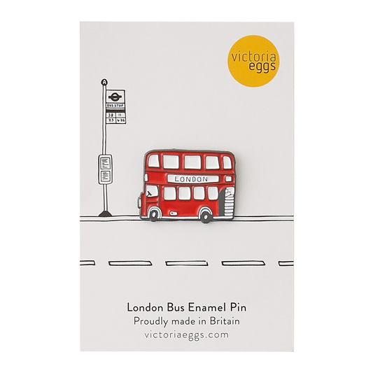Victoria Eggs London Bus Enamel Pin Badge