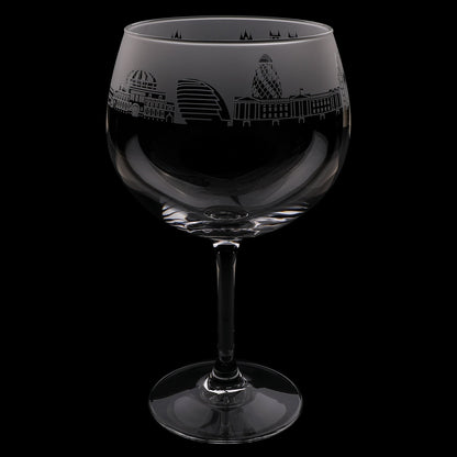 London Skyline Milford Gin Balloon Glass