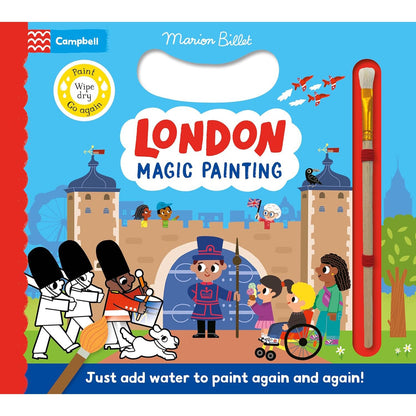 London Magic Painting Book By Marion Billet - Includes Brush