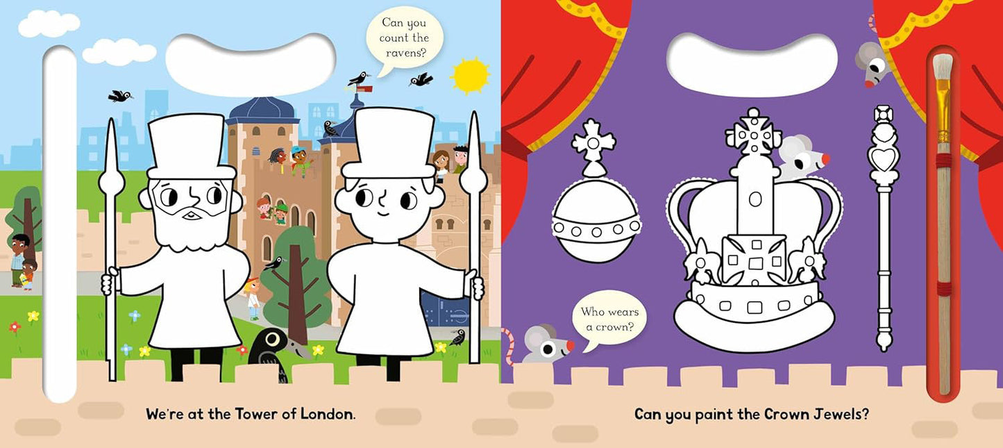 London Magic Painting Book By Marion Billet - Includes Brush