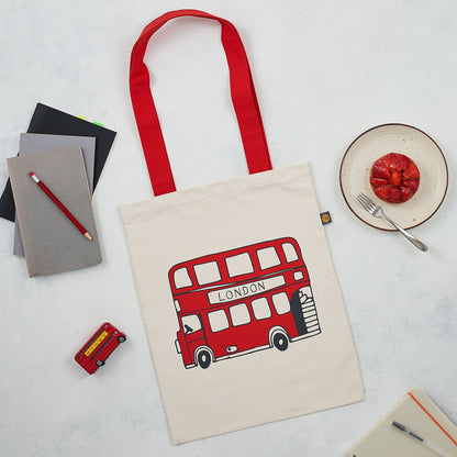 Victoria Eggs London Bus & Telephone Canvas Tote Bag