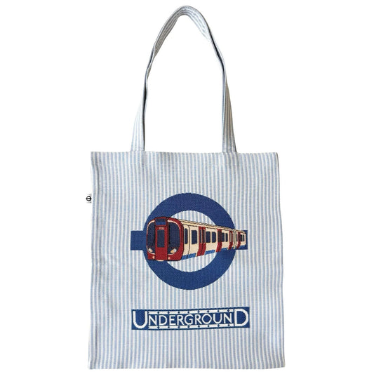 London Underground Tube Flat Tote Bag