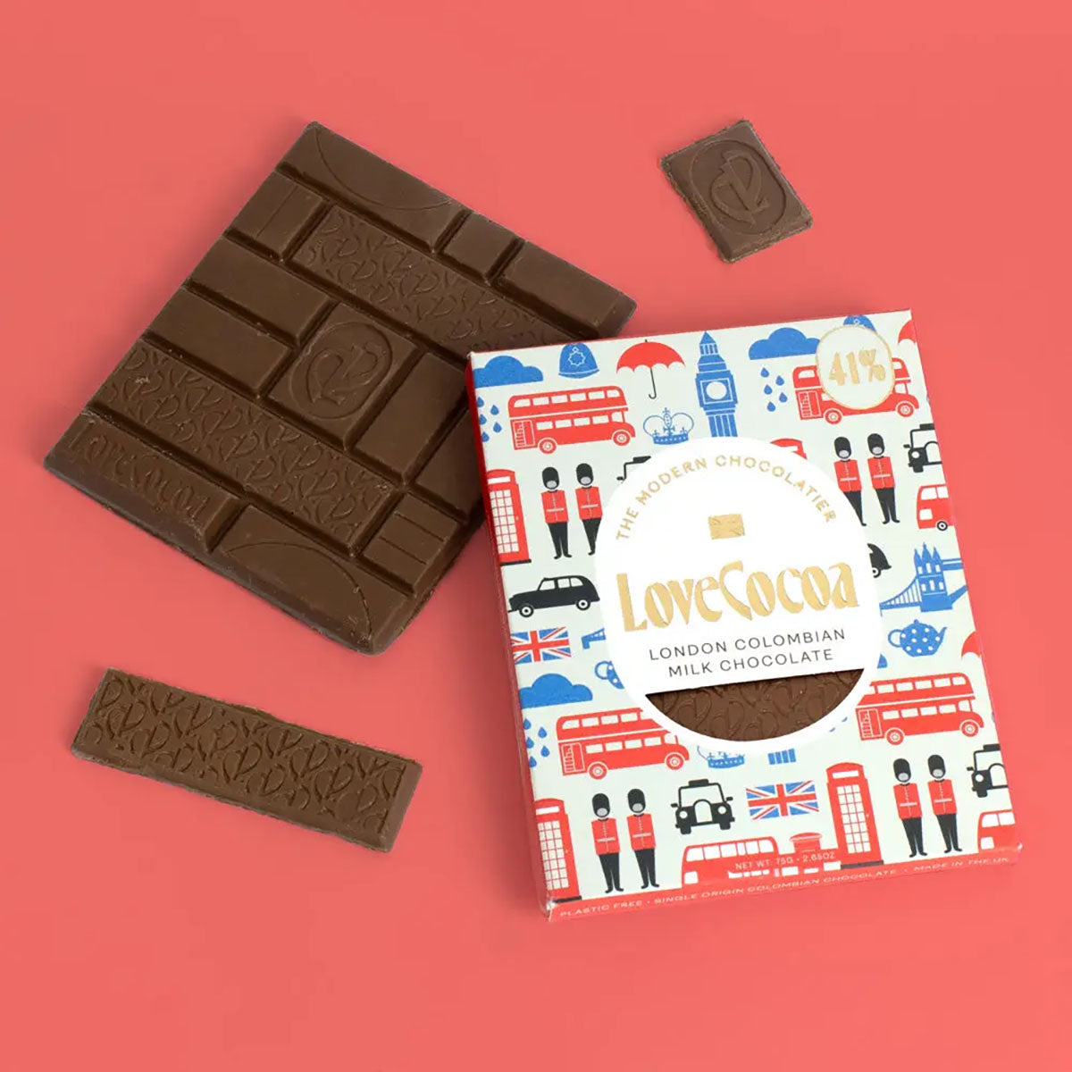 Love Cocoa Red Bus & Guard Milk Chocolate Bar