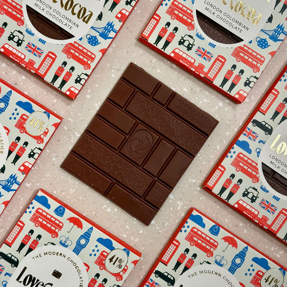 Love Cocoa Red Bus & Guard Milk Chocolate Bar