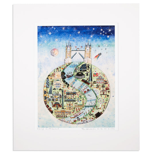 Lucy Loveheart The Wonderful World Of London Mounted Art Print A3