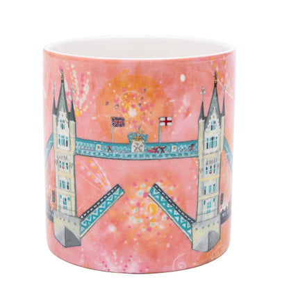 Lucy Loveheart Firework Gold Handled Mug