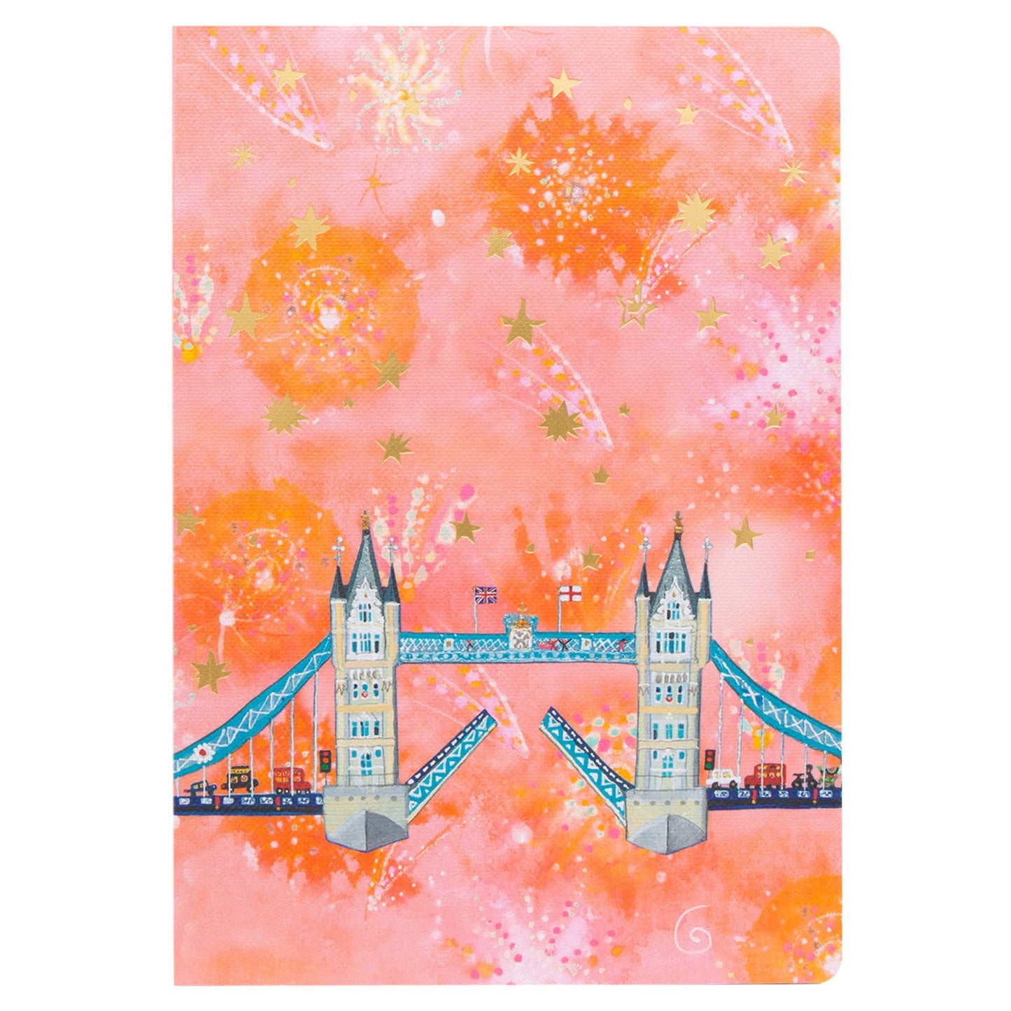 Lucy Loveheart Firework Bridge A5 Notebook