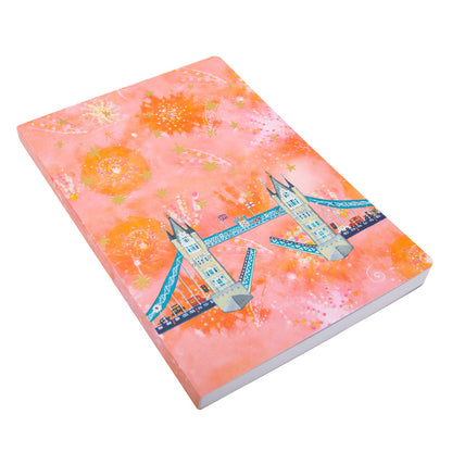 Lucy Loveheart Firework Bridge A5 Notebook