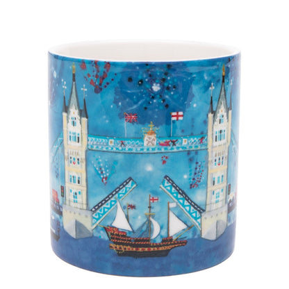 Lucy Loveheart The Wonder Bridge Gold Handled Mug