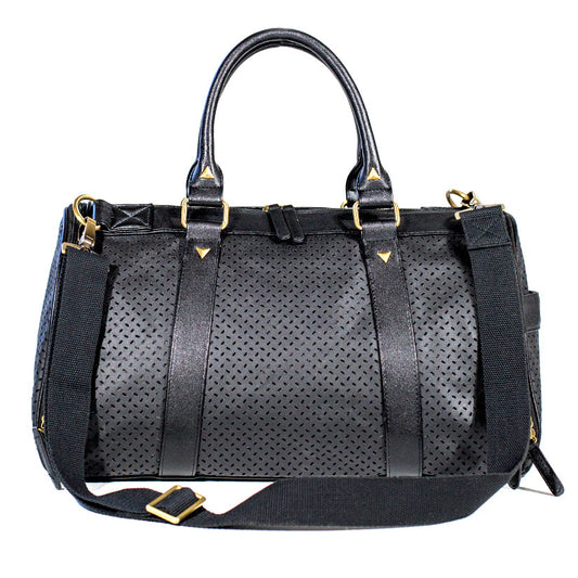 Midnight Perforated Leather Carrier