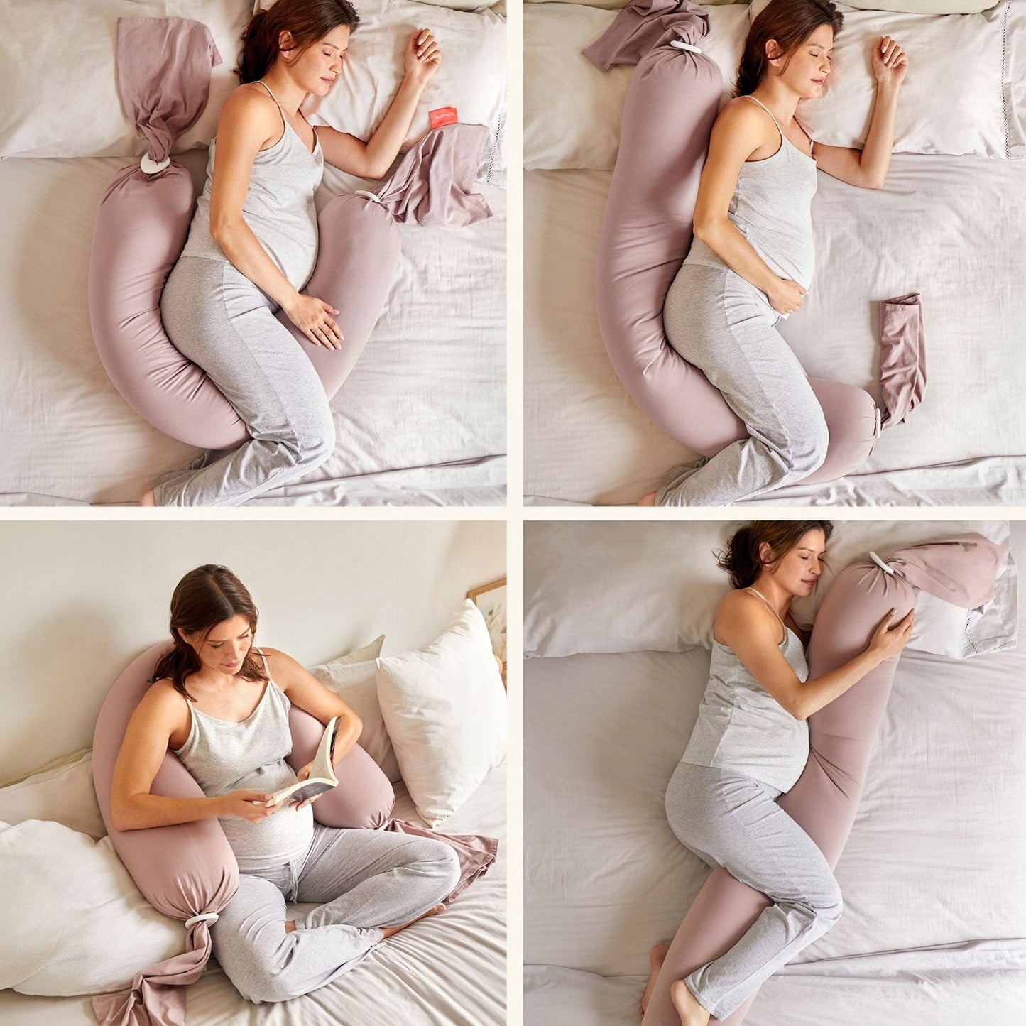 bbhugme Pregnancy Pillow - Dusty Pink