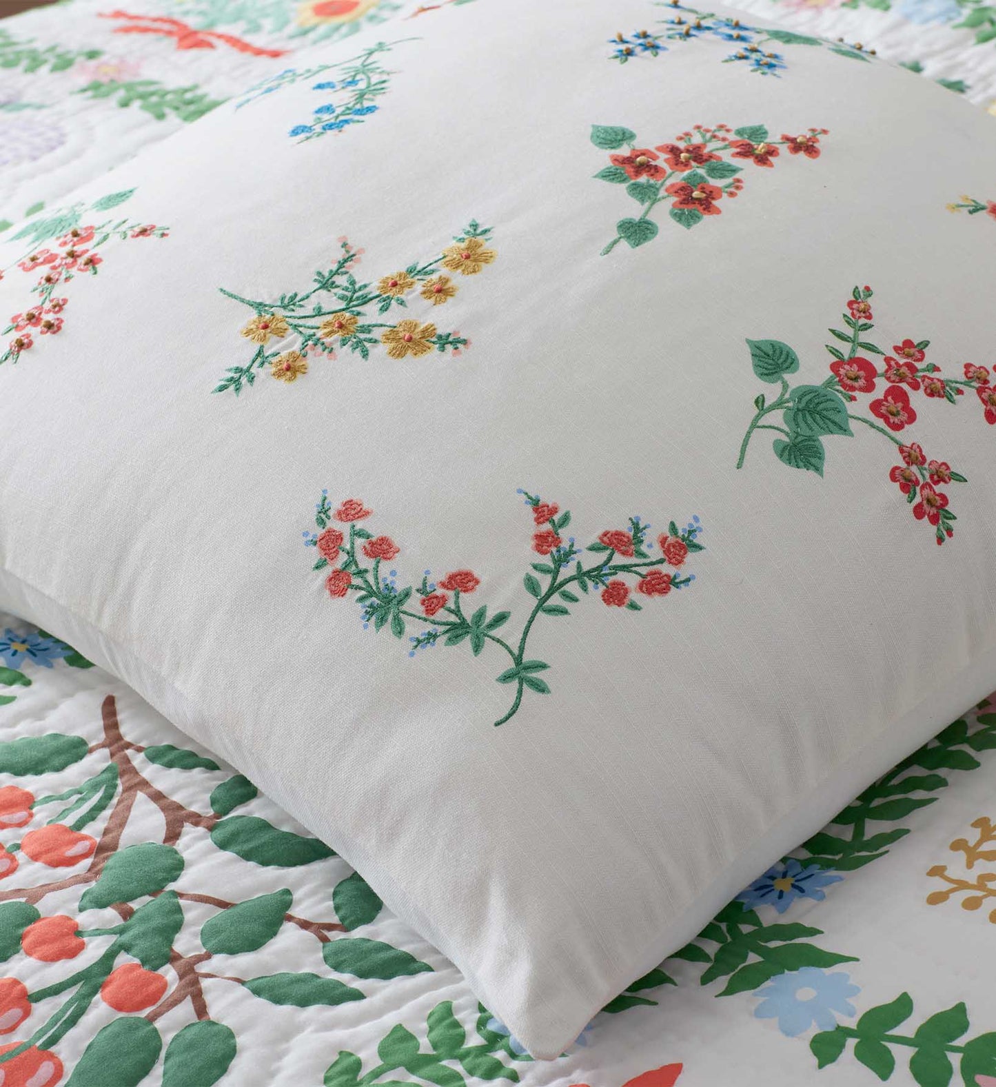 Embroidered Pillow Cover - Amelia