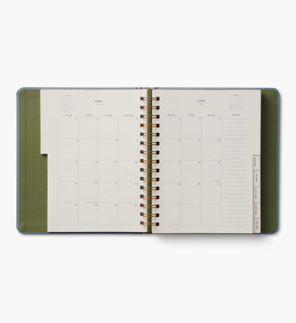 2026-2027 17-Month Academic Covered Spiral Planner - Paisley