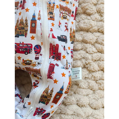 Peckish Goose London Organic Baby Sleepsuit