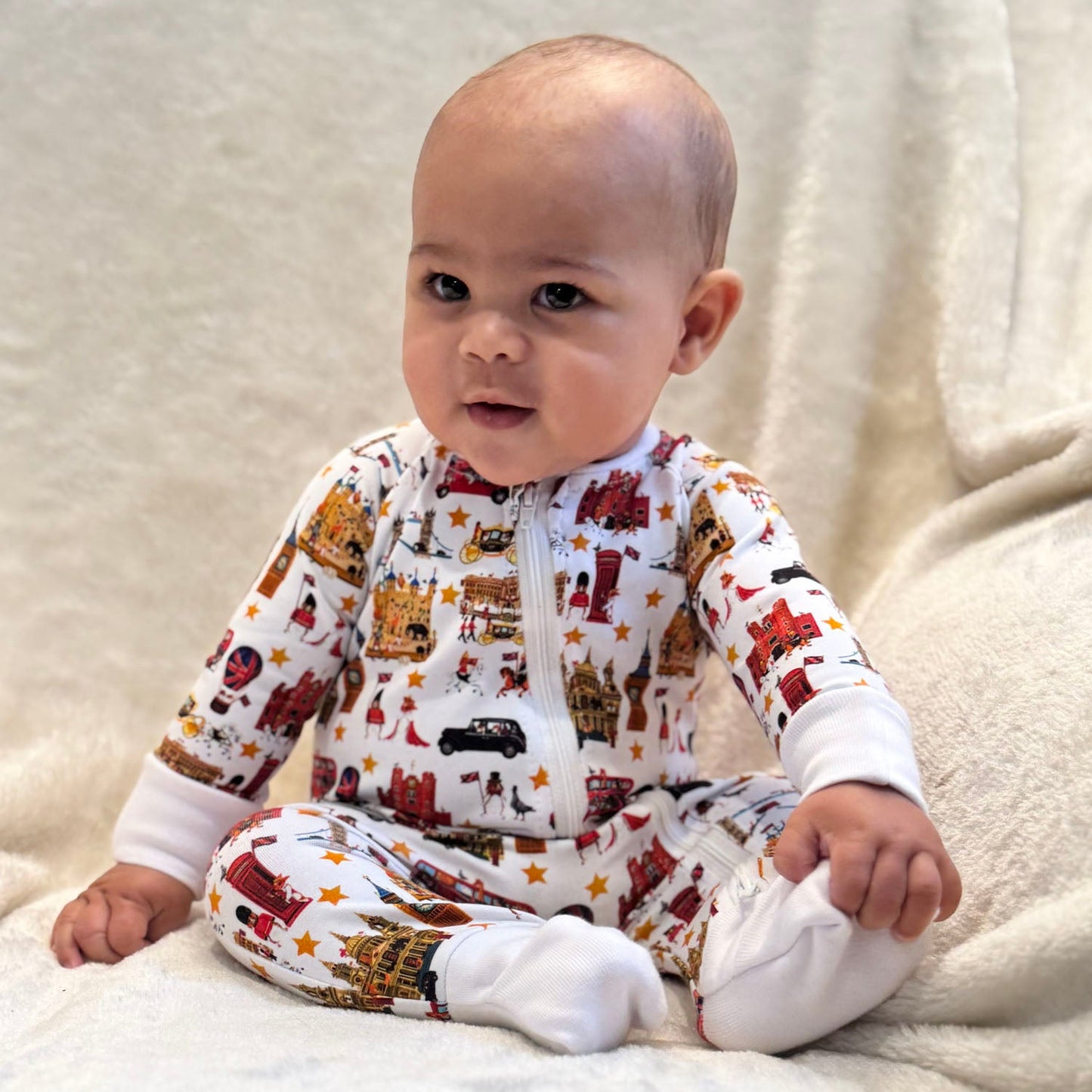 Peckish Goose London Organic Baby Sleepsuit