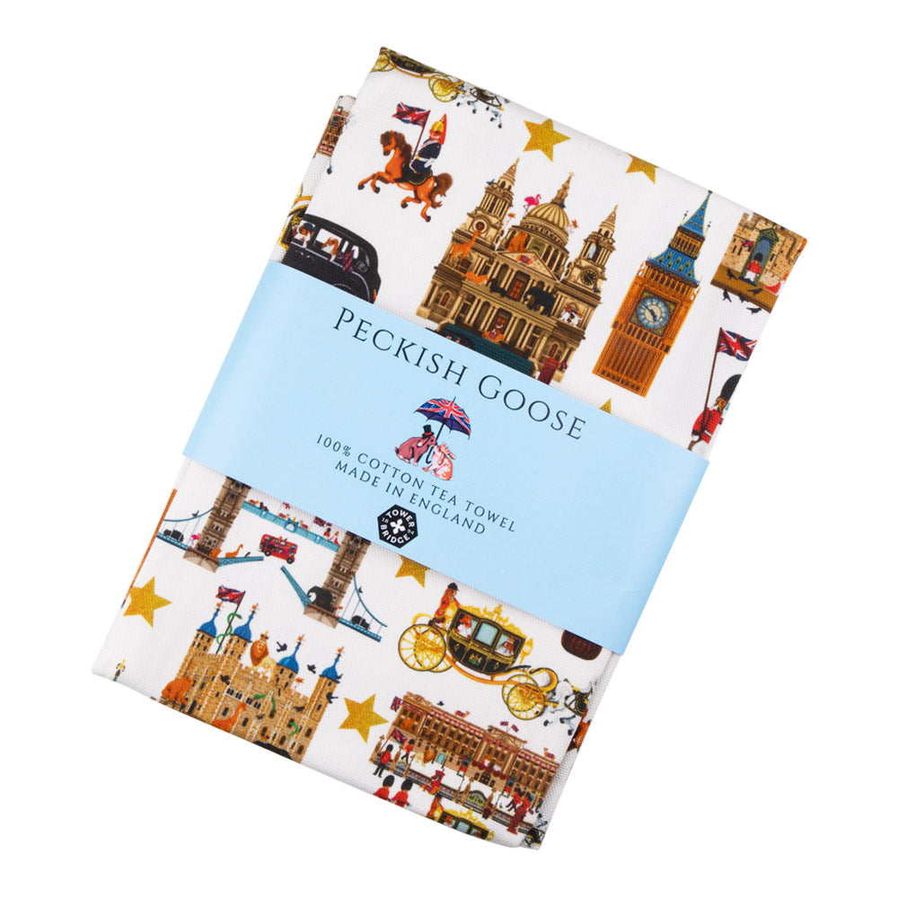 Peckish Goose London Tea Towel