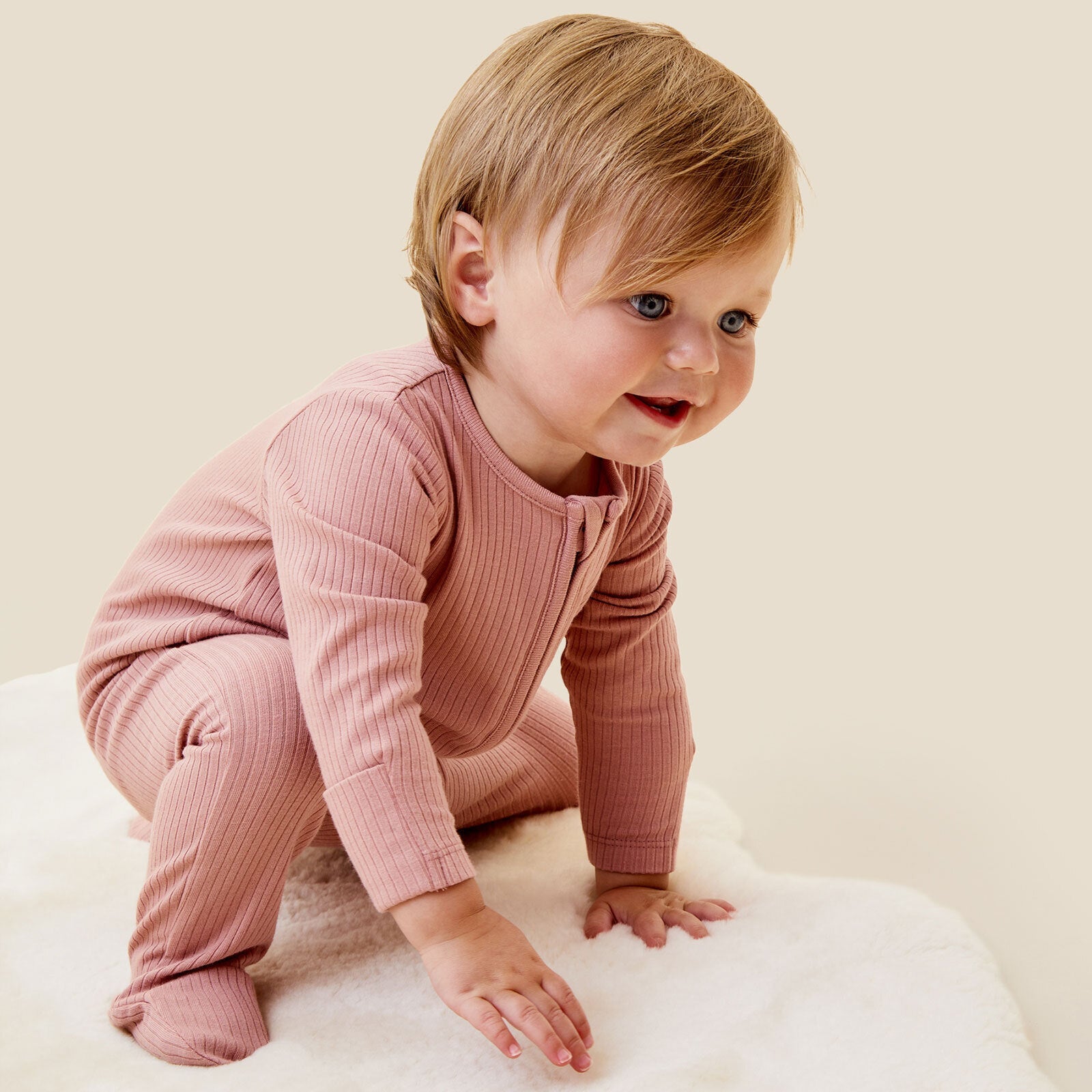 Ballerina & Ribbed Clever Zip Sleepsuit 3 Pack