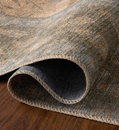 Edinburgh Aster Power Loomed Rug - Sand & Green