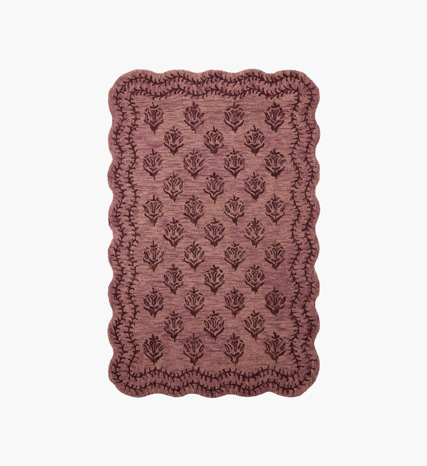 Lisette Wool Hooked Rug - Plum