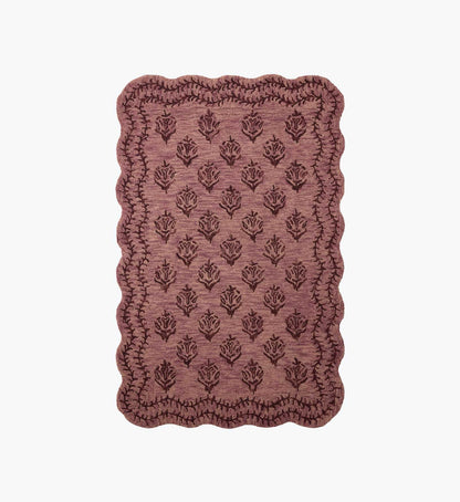 Lisette Wool Hooked Rug - Plum