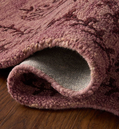 Lisette Wool Hooked Rug - Plum