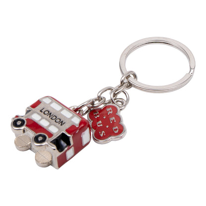 Red Bus Die Cast Charm Keyring
