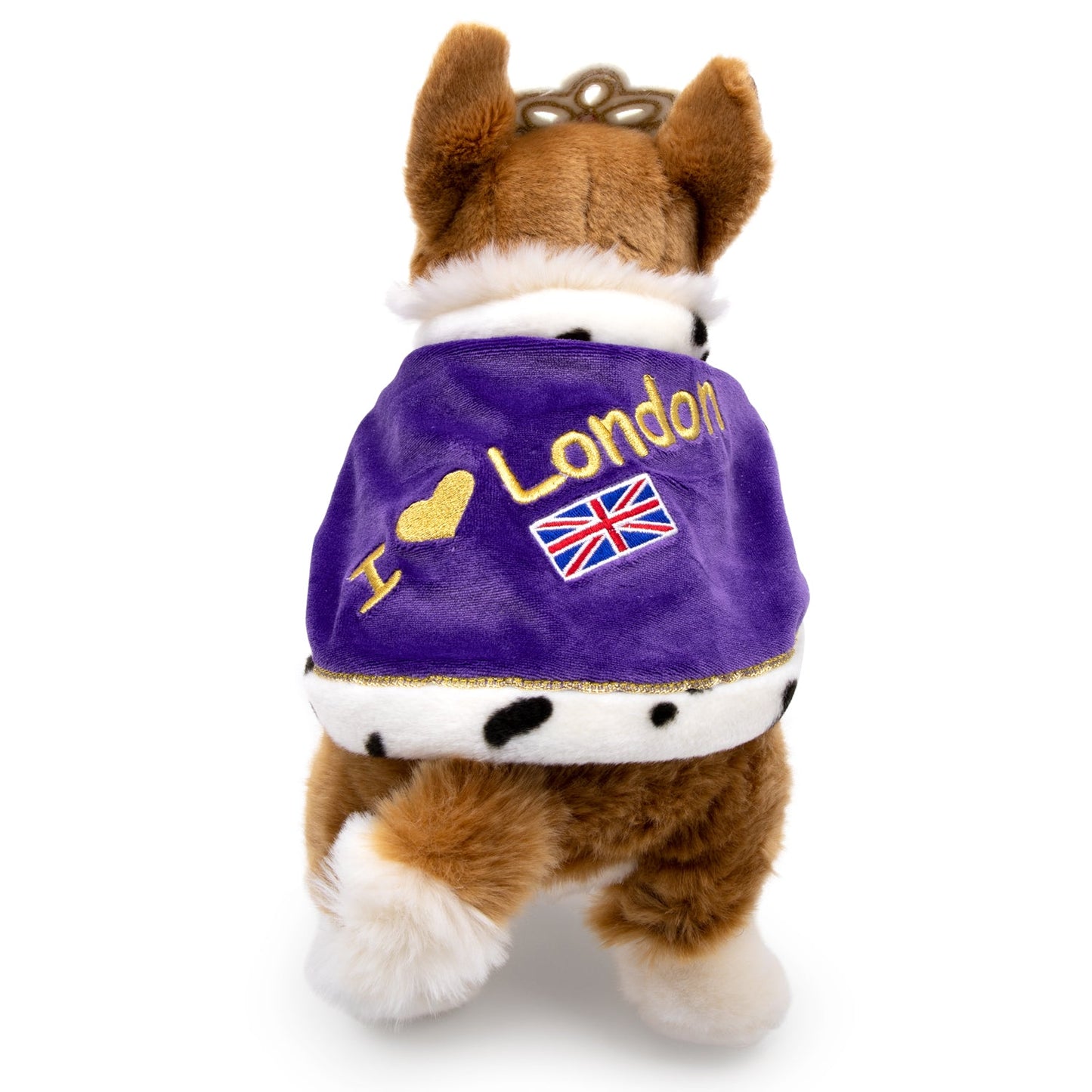 Royal Corgi Dog Soft Toy with Cape and Crown