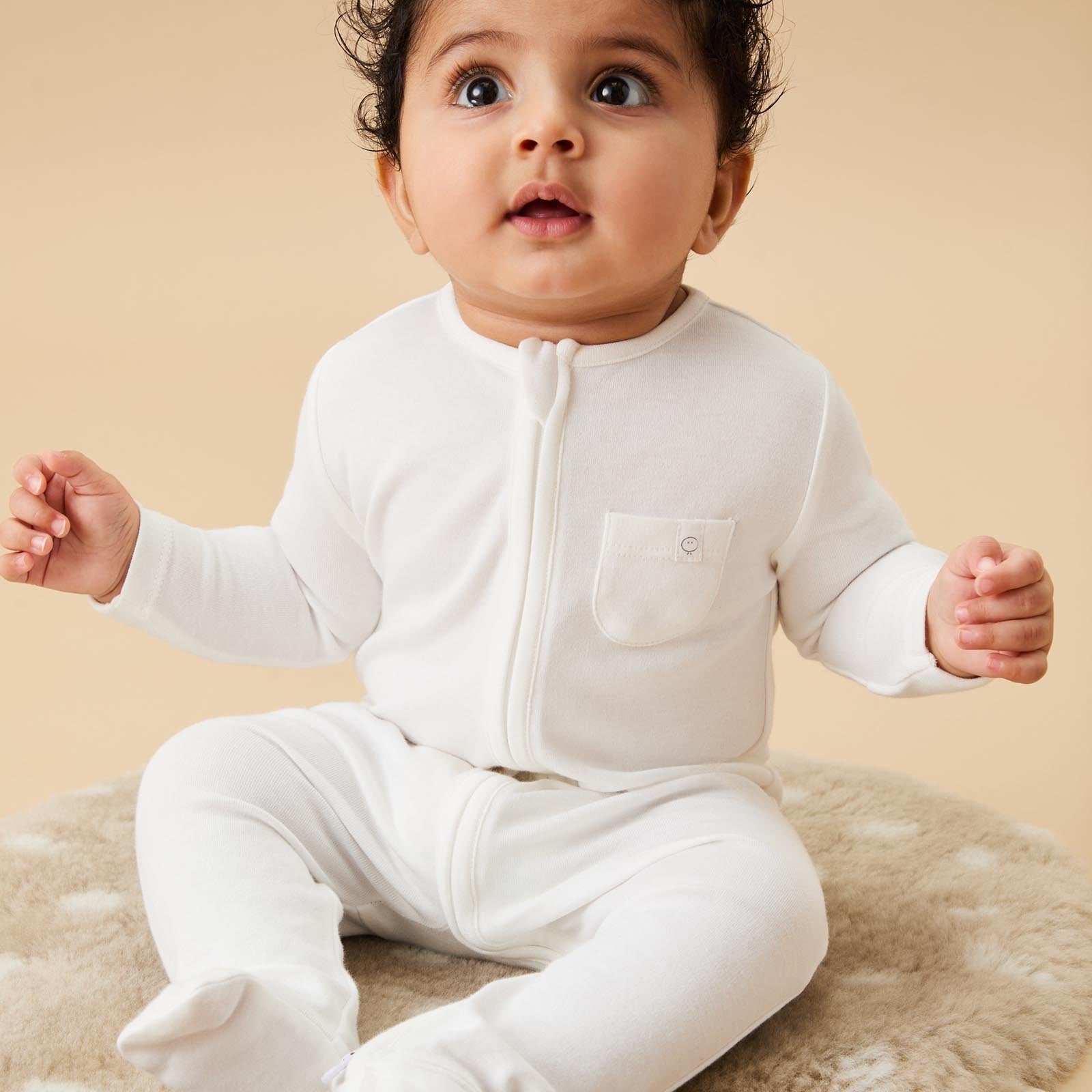Clever Zip Sleepsuit 3 Pack - White