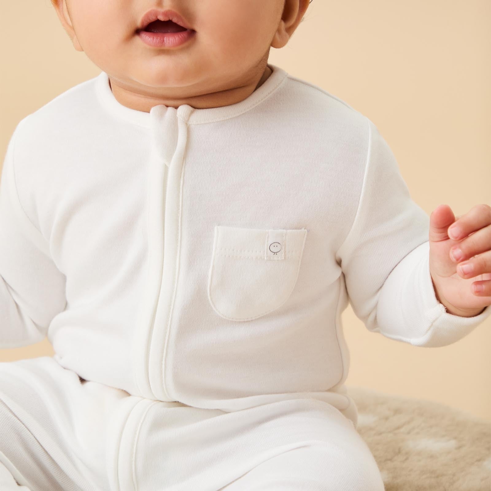 Clever Zip Sleepsuit 3 Pack - White