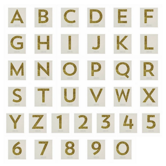 Alphabet Glitter Stickers