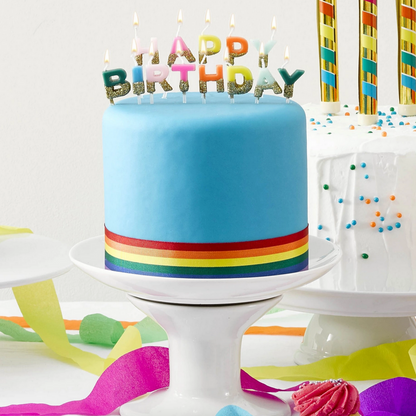 Birthday Brights Rainbow Happy Birthday Candles