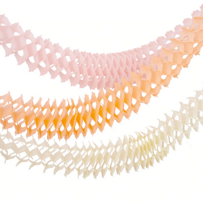 3 Pink Honeycomb Garlands