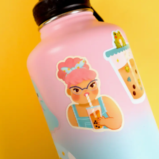 Boba Girl Sticker -Vica Lew