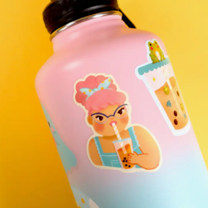 Boba Girl Sticker -Vica Lew