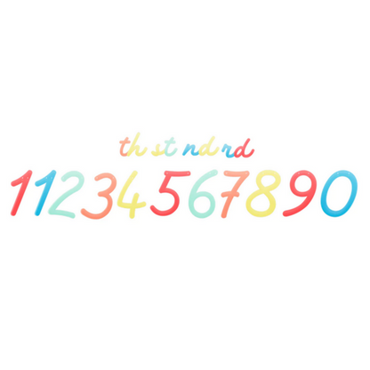 Bright Happy Birthday Garland Set + Number Set