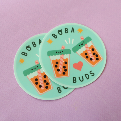Boba Buds Sticker -Vica Lew