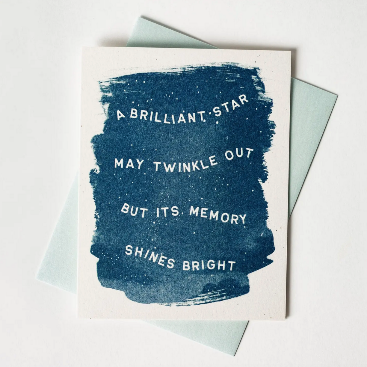 A Brilliant Star May Twinkle Out - Risograph Card