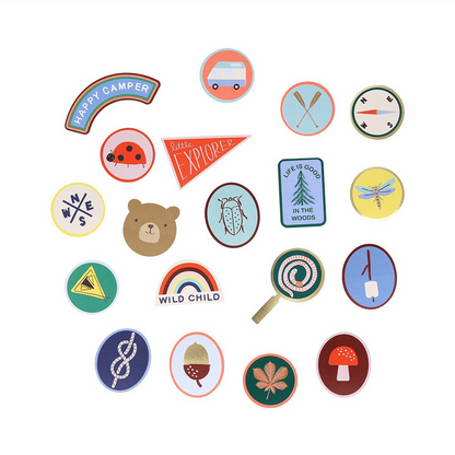 Camping Adventure Shaped Stickers