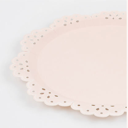 Broderie Anglaise Lace Multi Side Plates (x8)