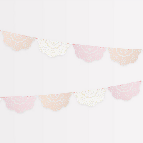 Broderie Anglaise Lace Multi Pennant Garland