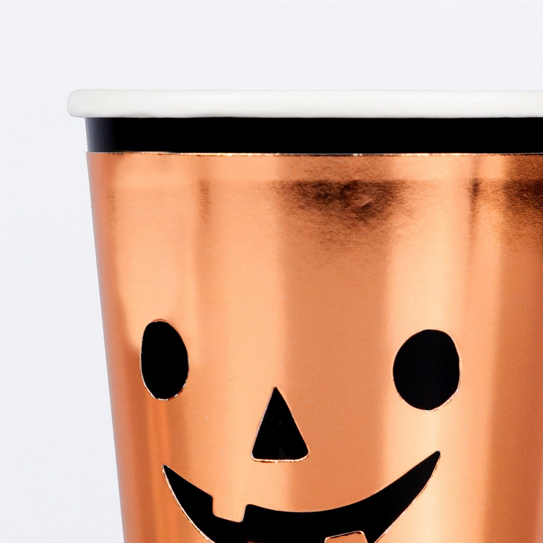 Copper Pumpkin Cups (x8)
