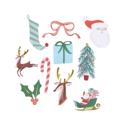 Christmas Shaped Stickers (x25 stickers)
